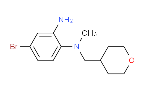 CAS No. 1219957-08-0, 4-Bromo-N1-methyl-N1-((tetrahydro-2H-pyran-4-yl)methyl)benzene-1,2-diamine