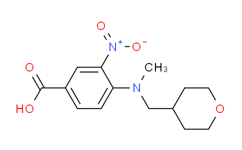 CAS No. 1219967-27-7, 4-(Methyl((tetrahydro-2H-pyran-4-yl)methyl)amino)-3-nitrobenzoic acid