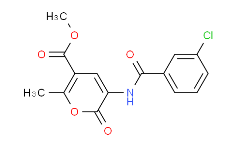 CAS No. 339009-28-8, Methyl 3-(3-chlorobenzamido)-6-methyl-2-oxo-2H-pyran-5-carboxylate