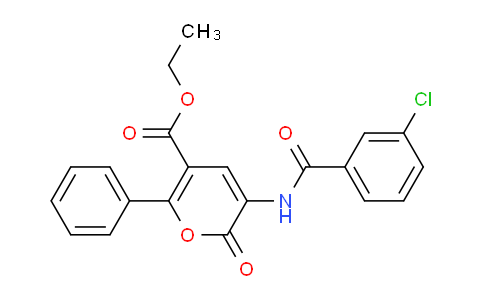 CAS No. 339009-30-2, Ethyl 3-(3-chlorobenzamido)-2-oxo-6-phenyl-2H-pyran-5-carboxylate