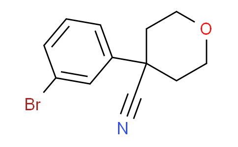 CAS No. 245439-36-5, 4-(3-Bromophenyl)tetrahydro-2H-pyran-4-carbonitrile