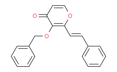CAS No. 1206102-05-7, (E)-3-(benzyloxy)-2-styryl-4H-pyran-4-one