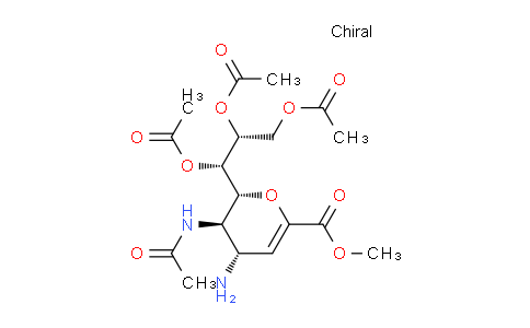 CAS No. 139110-70-6, methyl (2R,3R,4S)-3-acetamido-4-amino-2-[(1S,2R)-1,2,3-triacetyloxypropyl]-3,4-dihydro-2H-pyran-6-carboxylate