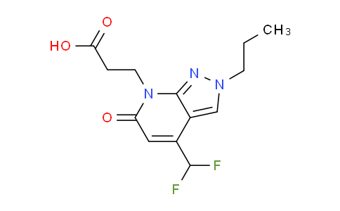 CAS No. 1018126-85-6, 3-(4-(Difluoromethyl)-6-oxo-2-propyl-2H-pyrazolo[3,4-b]pyridin-7(6H)-yl)propanoic acid
