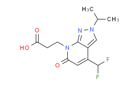 CAS No. 1018164-22-1, 3-(4-(Difluoromethyl)-2-isopropyl-6-oxo-2H-pyrazolo[3,4-b]pyridin-7(6H)-yl)propanoic acid