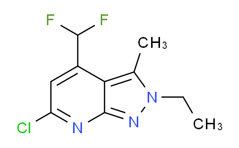 CAS No. 1018165-01-9, 6-Chloro-4-(difluoromethyl)-2-ethyl-3-methyl-2H-pyrazolo[3,4-b]pyridine
