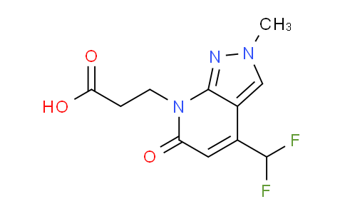 CAS No. 1018165-34-8, 3-(4-(Difluoromethyl)-2-methyl-6-oxo-2H-pyrazolo[3,4-b]pyridin-7(6H)-yl)propanoic acid