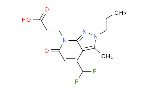 CAS No. 1018046-60-0, 3-(4-(Difluoromethyl)-3-methyl-6-oxo-2-propyl-2H-pyrazolo[3,4-b]pyridin-7(6H)-yl)propanoic acid