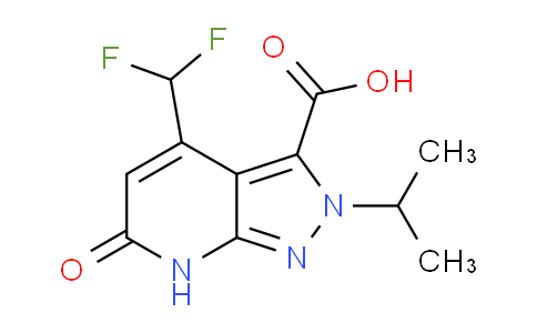 CAS No. 1018166-41-0, 4-(Difluoromethyl)-2-isopropyl-6-oxo-6,7-dihydro-2H-pyrazolo[3,4-b]pyridine-3-carboxylic acid