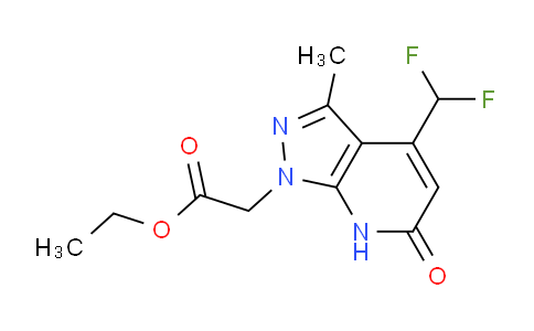 CAS No. 1018170-72-3, Ethyl 2-(4-(difluoromethyl)-3-methyl-6-oxo-6,7-dihydro-1H-pyrazolo[3,4-b]pyridin-1-yl)acetate