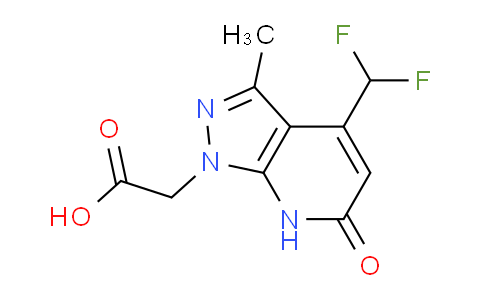 CAS No. 1018150-76-9, 2-(4-(Difluoromethyl)-3-methyl-6-oxo-6,7-dihydro-1H-pyrazolo[3,4-b]pyridin-1-yl)acetic acid