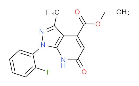 CAS No. 1160246-08-1, Ethyl 1-(2-fluorophenyl)-3-methyl-6-oxo-6,7-dihydro-1H-pyrazolo[3,4-b]pyridine-4-carboxylate