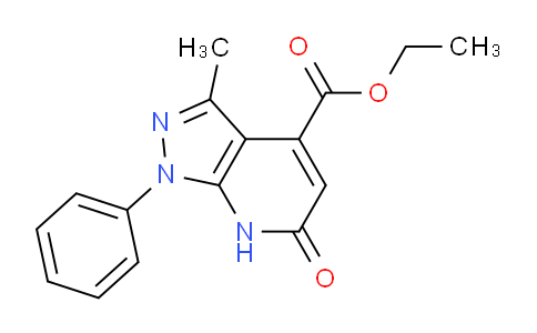 CAS No. 1160246-14-9, Ethyl 3-methyl-6-oxo-1-phenyl-6,7-dihydro-1H-pyrazolo[3,4-b]pyridine-4-carboxylate