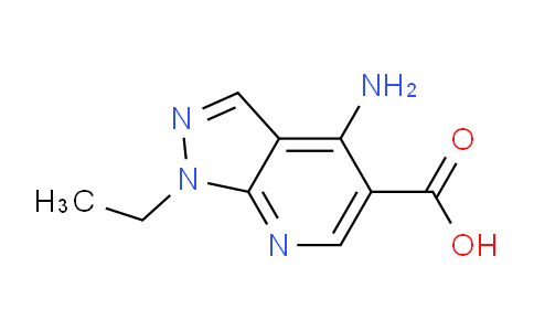 CAS No. 34966-16-0, 4-Amino-1-ethyl-1H-pyrazolo[3,4-b]pyridine-5-carboxylic acid