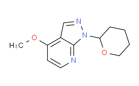 CAS No. 1416714-54-9, 4-Methoxy-1-(tetrahydro-2H-pyran-2-yl)-1H-pyrazolo[3,4-b]pyridine