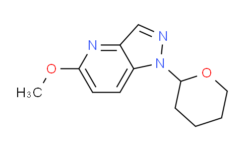 CAS No. 1416713-04-6, 5-Methoxy-1-(tetrahydro-2H-pyran-2-yl)-1H-pyrazolo[4,3-b]pyridine