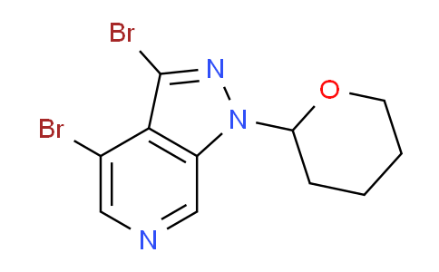 CAS No. 1416714-24-3, 3,4-Dibromo-1-(tetrahydro-2H-pyran-2-yl)-1H-pyrazolo[3,4-c]pyridine