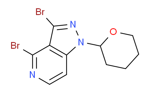 CAS No. 1416712-51-0, 3,4-Dibromo-1-(tetrahydro-2H-pyran-2-yl)-1H-pyrazolo[4,3-c]pyridine
