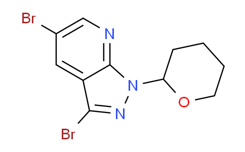 CAS No. 1416712-61-2, 3,5-Dibromo-1-(tetrahydro-2H-pyran-2-yl)-1H-pyrazolo[3,4-b]pyridine