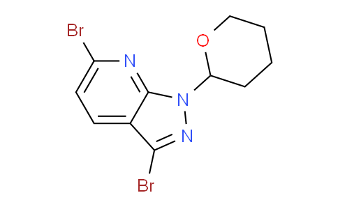 CAS No. 1416713-74-0, 3,6-Dibromo-1-(tetrahydro-2H-pyran-2-yl)-1H-pyrazolo[3,4-b]pyridine