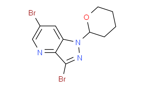 CAS No. 1416713-57-9, 3,6-Dibromo-1-(tetrahydro-2H-pyran-2-yl)-1H-pyrazolo[4,3-b]pyridine