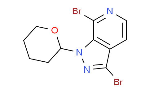 CAS No. 1416713-26-2, 3,7-Dibromo-1-(tetrahydro-2H-pyran-2-yl)-1H-pyrazolo[3,4-c]pyridine