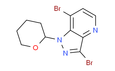 CAS No. 1416713-68-2, 3,7-Dibromo-1-(tetrahydro-2H-pyran-2-yl)-1H-pyrazolo[4,3-b]pyridine