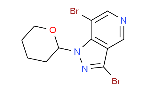 CAS No. 1416714-10-7, 3,7-Dibromo-1-(tetrahydro-2H-pyran-2-yl)-1H-pyrazolo[4,3-c]pyridine