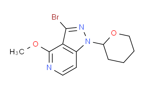 CAS No. 1416714-44-7, 3-Bromo-4-methoxy-1-(tetrahydro-2H-pyran-2-yl)-1H-pyrazolo[4,3-c]pyridine