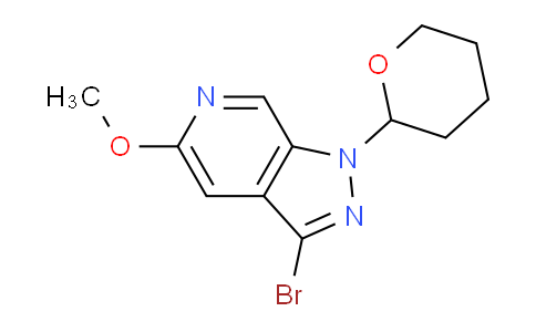 CAS No. 1416714-08-3, 3-Bromo-5-methoxy-1-(tetrahydro-2H-pyran-2-yl)-1H-pyrazolo[3,4-c]pyridine