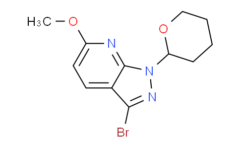 CAS No. 1416713-54-6, 3-Bromo-6-methoxy-1-(tetrahydro-2H-pyran-2-yl)-1H-pyrazolo[3,4-b]pyridine
