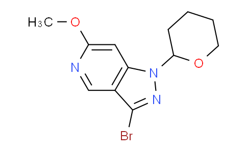CAS No. 1416714-60-7, 3-Bromo-6-methoxy-1-(tetrahydro-2H-pyran-2-yl)-1H-pyrazolo[4,3-c]pyridine