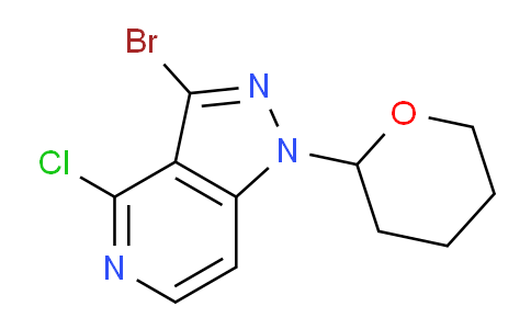 CAS No. 1416712-72-5, 3-Bromo-4-chloro-1-(tetrahydro-2H-pyran-2-yl)-1H-pyrazolo[4,3-c]pyridine