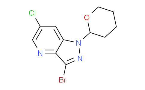 CAS No. 1416714-58-3, 3-Bromo-6-chloro-1-(tetrahydro-2H-pyran-2-yl)-1H-pyrazolo[4,3-b]pyridine