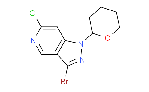 CAS No. 1416712-71-4, 3-Bromo-6-chloro-1-(tetrahydro-2H-pyran-2-yl)-1H-pyrazolo[4,3-c]pyridine