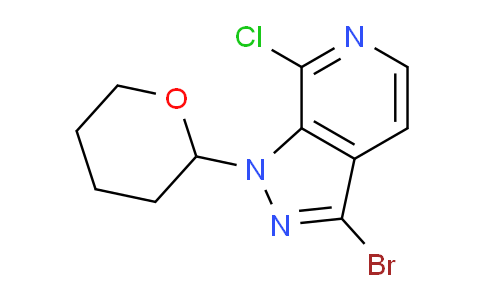 CAS No. 1416712-73-6, 3-Bromo-7-chloro-1-(tetrahydro-2H-pyran-2-yl)-1H-pyrazolo[3,4-c]pyridine