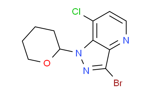 CAS No. 1416713-43-3, 3-Bromo-7-chloro-1-(tetrahydro-2H-pyran-2-yl)-1H-pyrazolo[4,3-b]pyridine