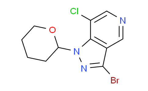 CAS No. 1416713-55-7, 3-Bromo-7-chloro-1-(tetrahydro-2H-pyran-2-yl)-1H-pyrazolo[4,3-c]pyridine