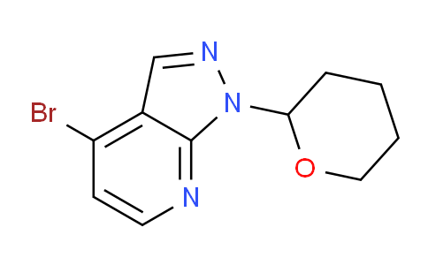 CAS No. 1416713-40-0, 4-Bromo-1-(tetrahydro-2H-pyran-2-yl)-1H-pyrazolo[3,4-b]pyridine