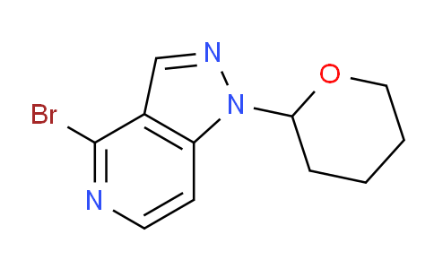 CAS No. 1416712-67-8, 4-Bromo-1-(tetrahydro-2H-pyran-2-yl)-1H-pyrazolo[4,3-c]pyridine