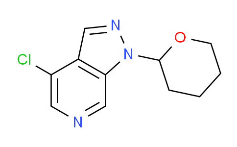 CAS No. 1416714-09-4, 4-Chloro-1-(tetrahydro-2H-pyran-2-yl)-1H-pyrazolo[3,4-c]pyridine