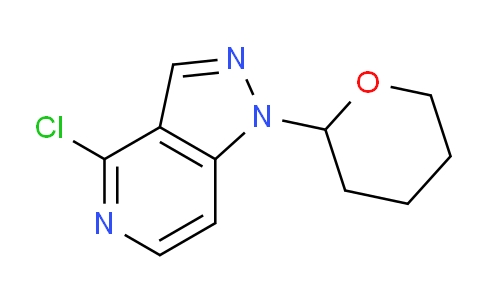 CAS No. 1416713-66-0, 4-Chloro-1-(tetrahydro-2H-pyran-2-yl)-1H-pyrazolo[4,3-c]pyridine