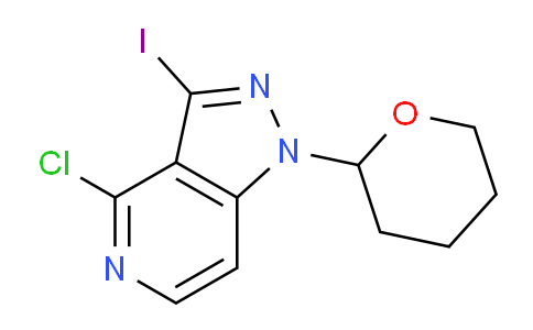 CAS No. 1416714-29-8, 4-Chloro-3-iodo-1-(tetrahydro-2H-pyran-2-yl)-1H-pyrazolo[4,3-c]pyridine