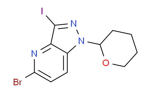 CAS No. 1416714-07-2, 5-Bromo-3-iodo-1-(tetrahydro-2H-pyran-2-yl)-1H-pyrazolo[4,3-b]pyridine