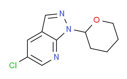 CAS No. 1416714-31-2, 5-Chloro-1-(tetrahydro-2H-pyran-2-yl)-1H-pyrazolo[3,4-b]pyridine