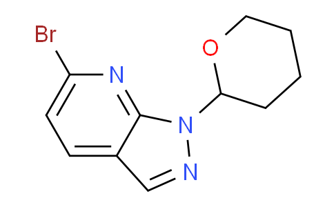 CAS No. 1416714-18-5, 6-Bromo-1-(tetrahydro-2H-pyran-2-yl)-1H-pyrazolo[3,4-b]pyridine