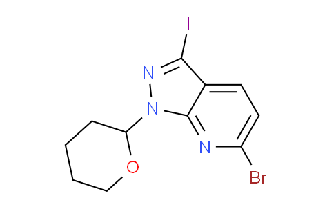 CAS No. 1416712-53-2, 6-Bromo-3-iodo-1-(tetrahydro-2H-pyran-2-yl)-1H-pyrazolo[3,4-b]pyridine