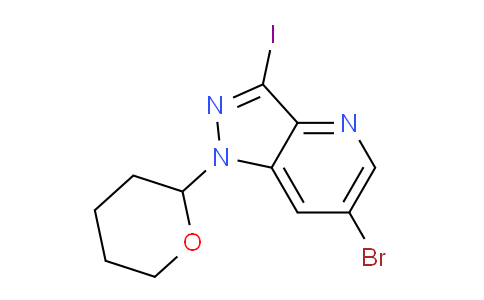 CAS No. 1416713-82-0, 6-Bromo-3-iodo-1-(tetrahydro-2H-pyran-2-yl)-1H-pyrazolo[4,3-b]pyridine
