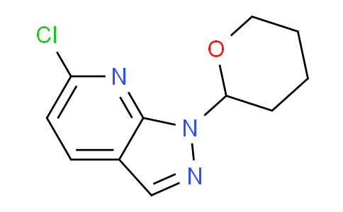 CAS No. 1416714-36-7, 6-Chloro-1-(tetrahydro-2H-pyran-2-yl)-1H-pyrazolo[3,4-b]pyridine