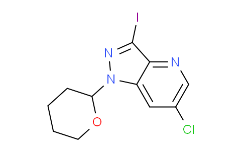 CAS No. 1416714-41-4, 6-Chloro-3-iodo-1-(tetrahydro-2H-pyran-2-yl)-1H-pyrazolo[4,3-b]pyridine